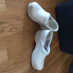 Dansko white clogs